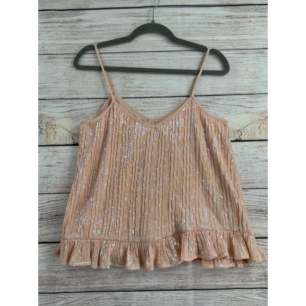 Sequin Embellished Pink Cami Top
